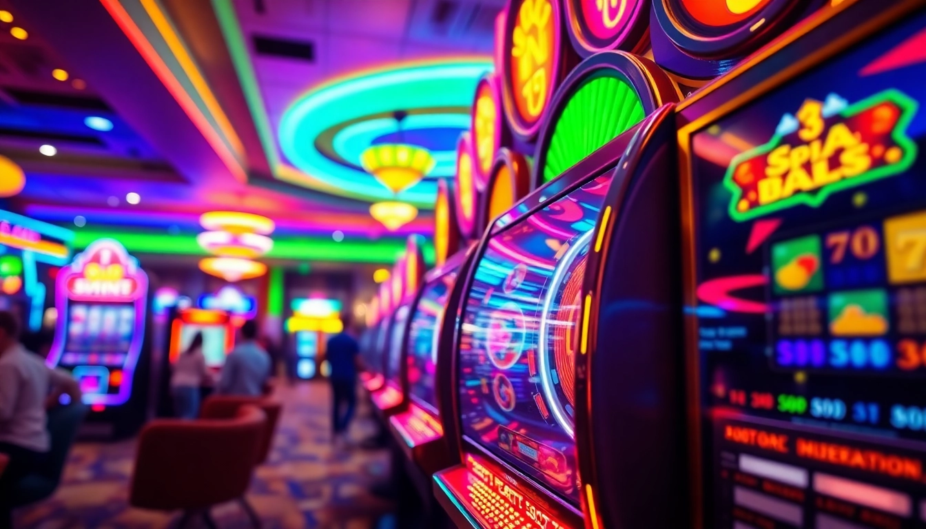 Experience the thrill of ปั่นสล็อตฟรี with colorful slots and a lively casino atmosphere.