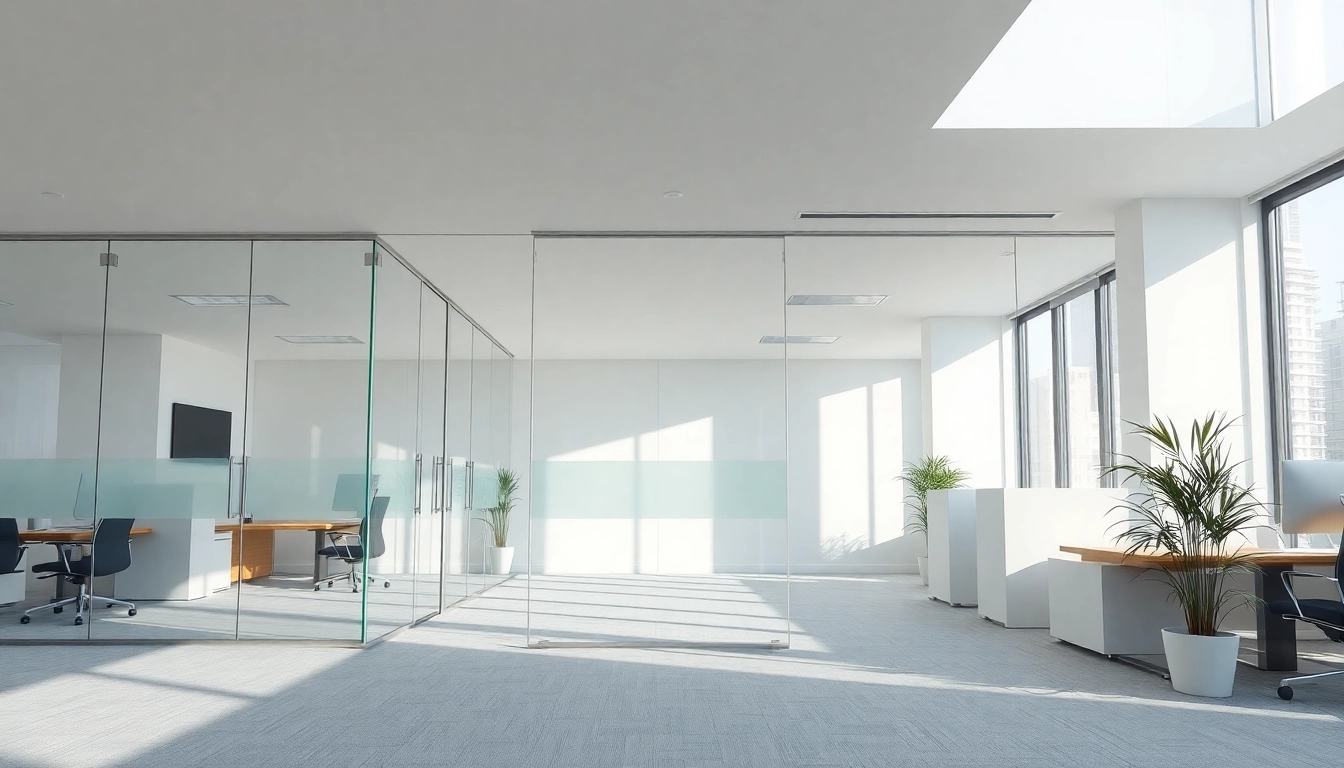 Enhance your space with movable glass partitions that offer flexibility and a modern aesthetic.