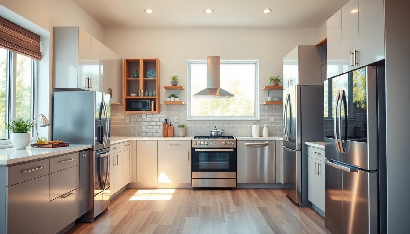 Explore affordable kitchen appliances in a modern kitchen setting with sleek design elements.