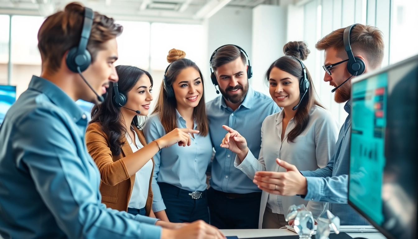 Enhance your business with expert Outsource Call Center Services by a diverse team collaborating.