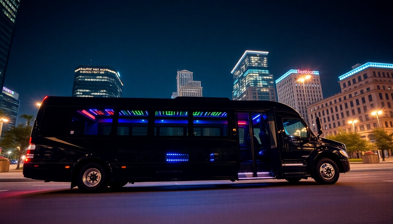 Experience the luxury of our Atlanta party bus with stylish interiors and vibrant atmosphere.