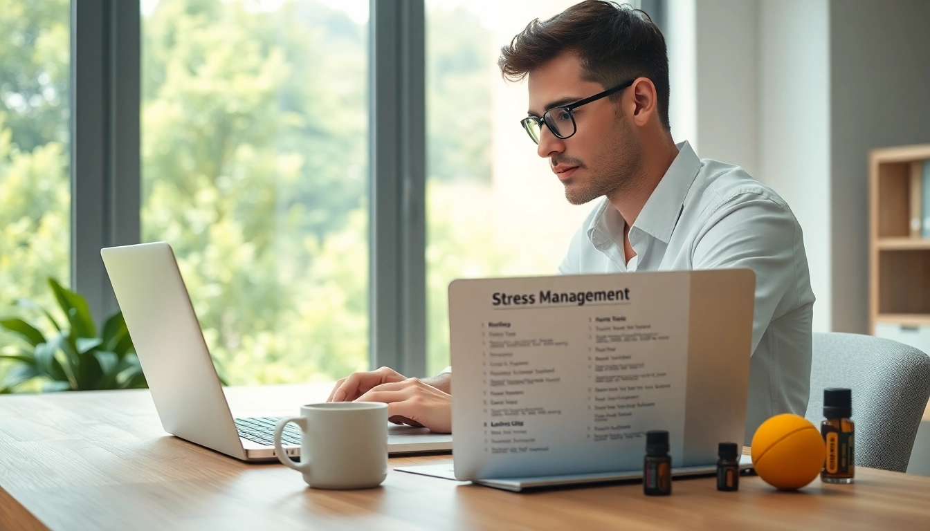 Engage with techniques for dealing with stress in a modern office setting.