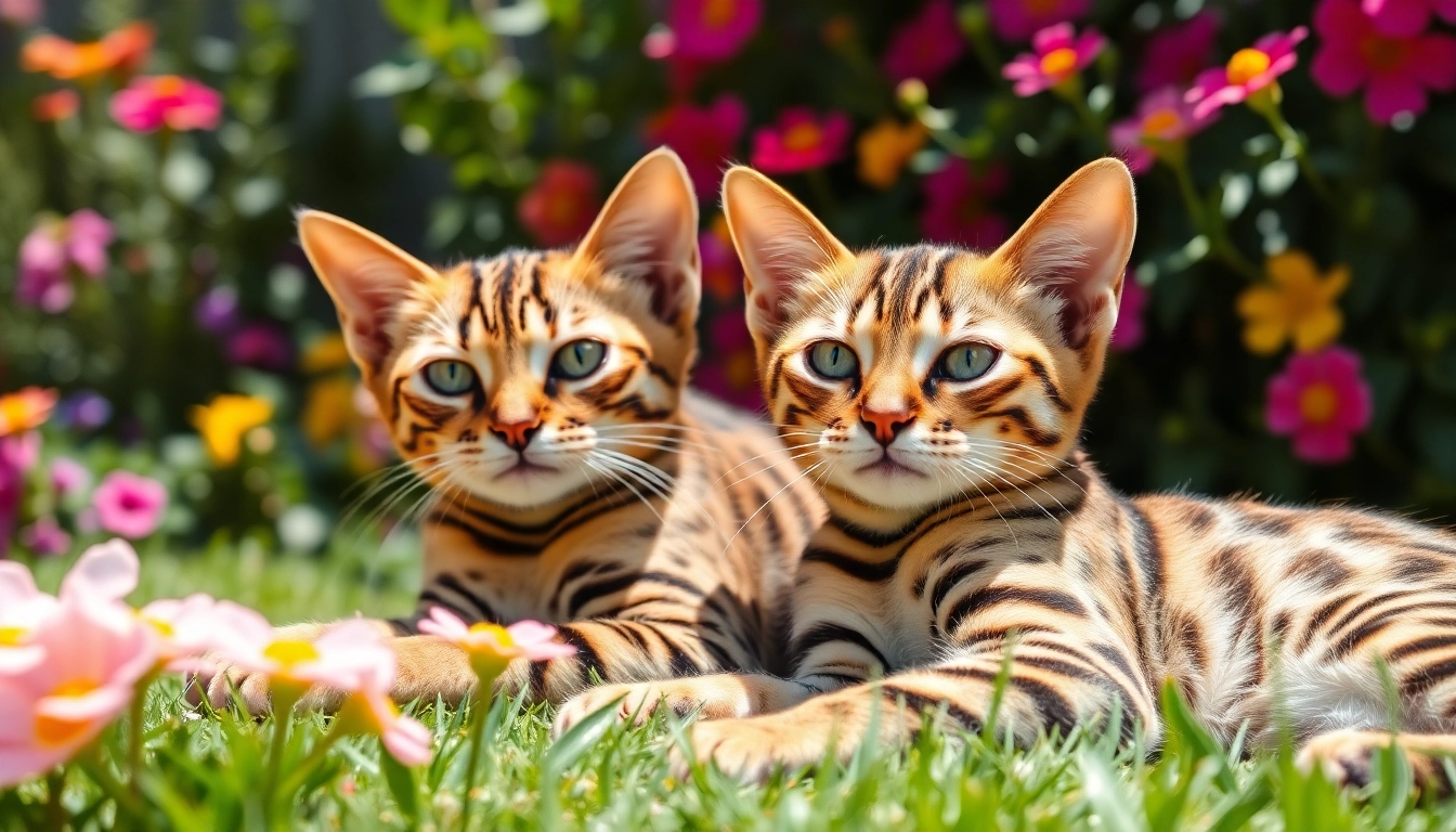 Playful Bengal cats in Orange County showcasing their beauty and charm as Bengal Breeders explore their litters.