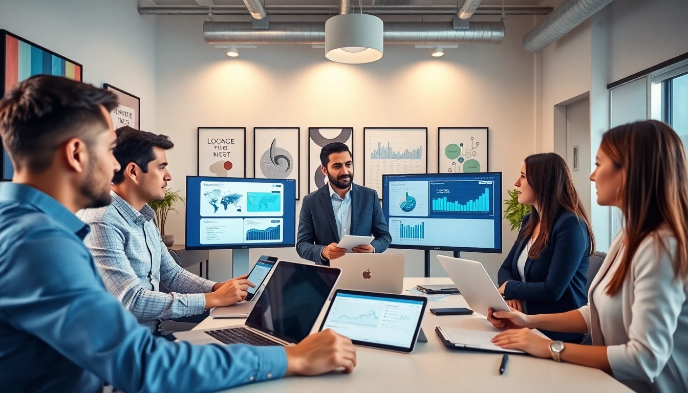 Utilize AI for competitive intelligence by analyzing data in a collaborative business meeting environment.