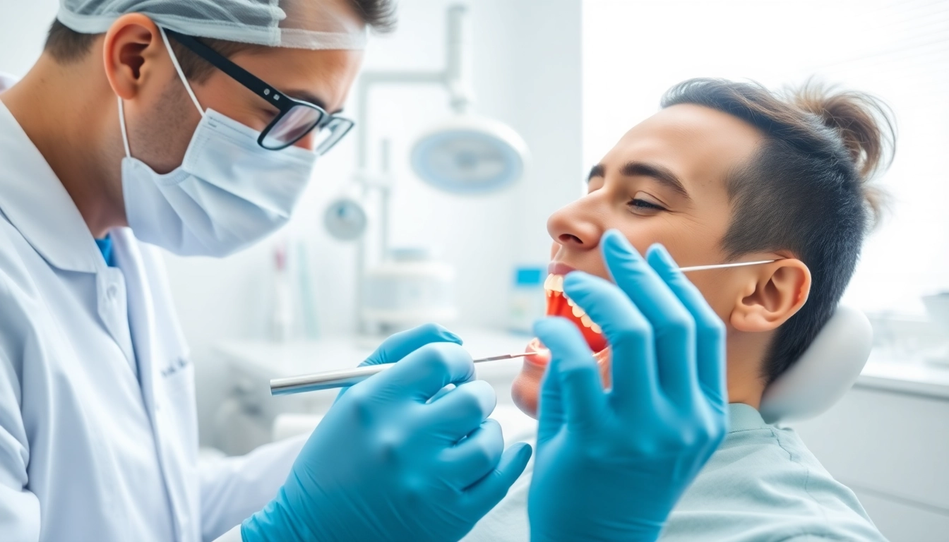 Complete fillings and restorative work being conducted by a skilled dentist in a modern clinic