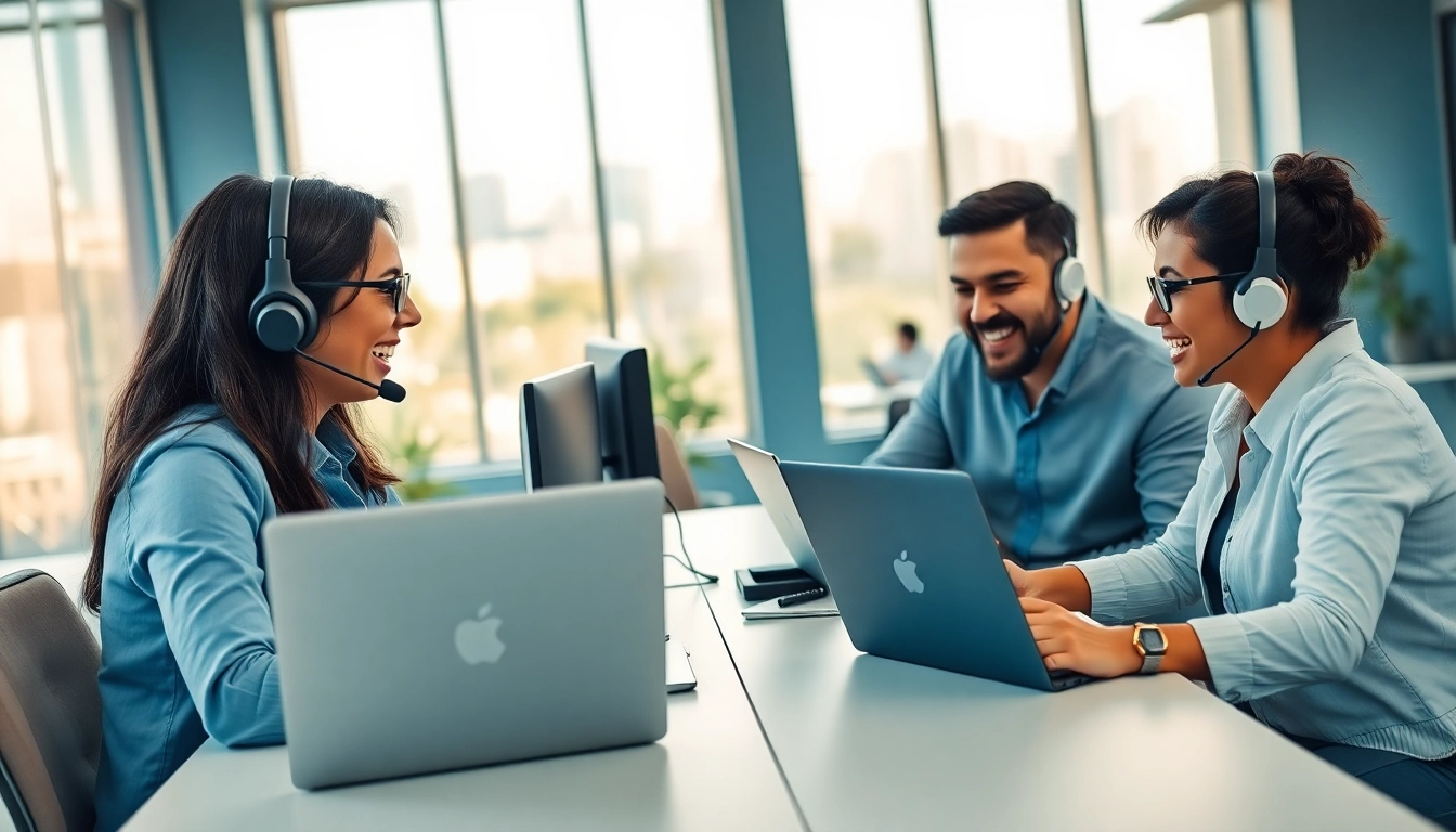 Dynamic call center agents in Tijuana providing excellent customer support.