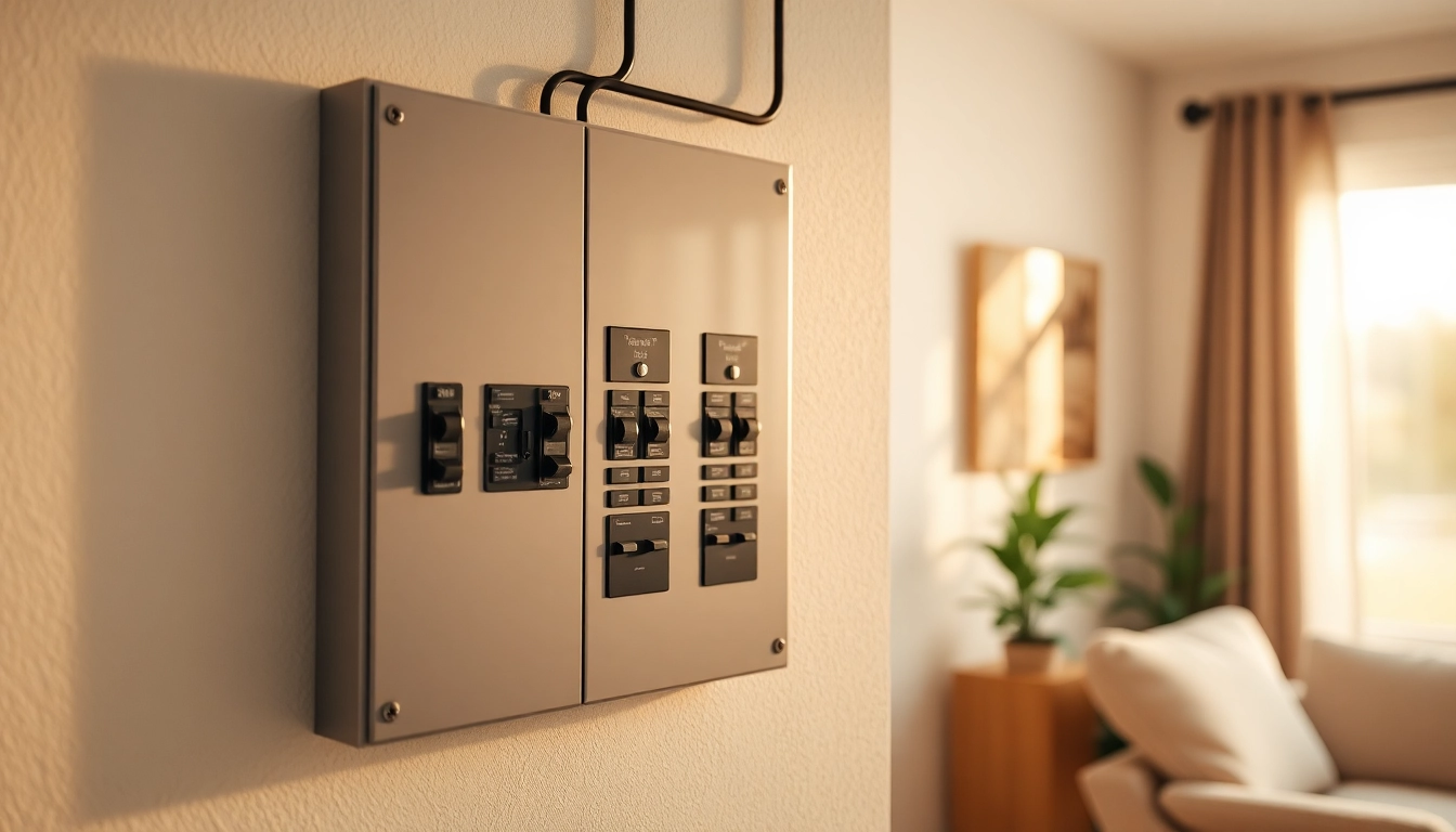 Installing an Electrical Panel in a home setting showcasing modern design features.