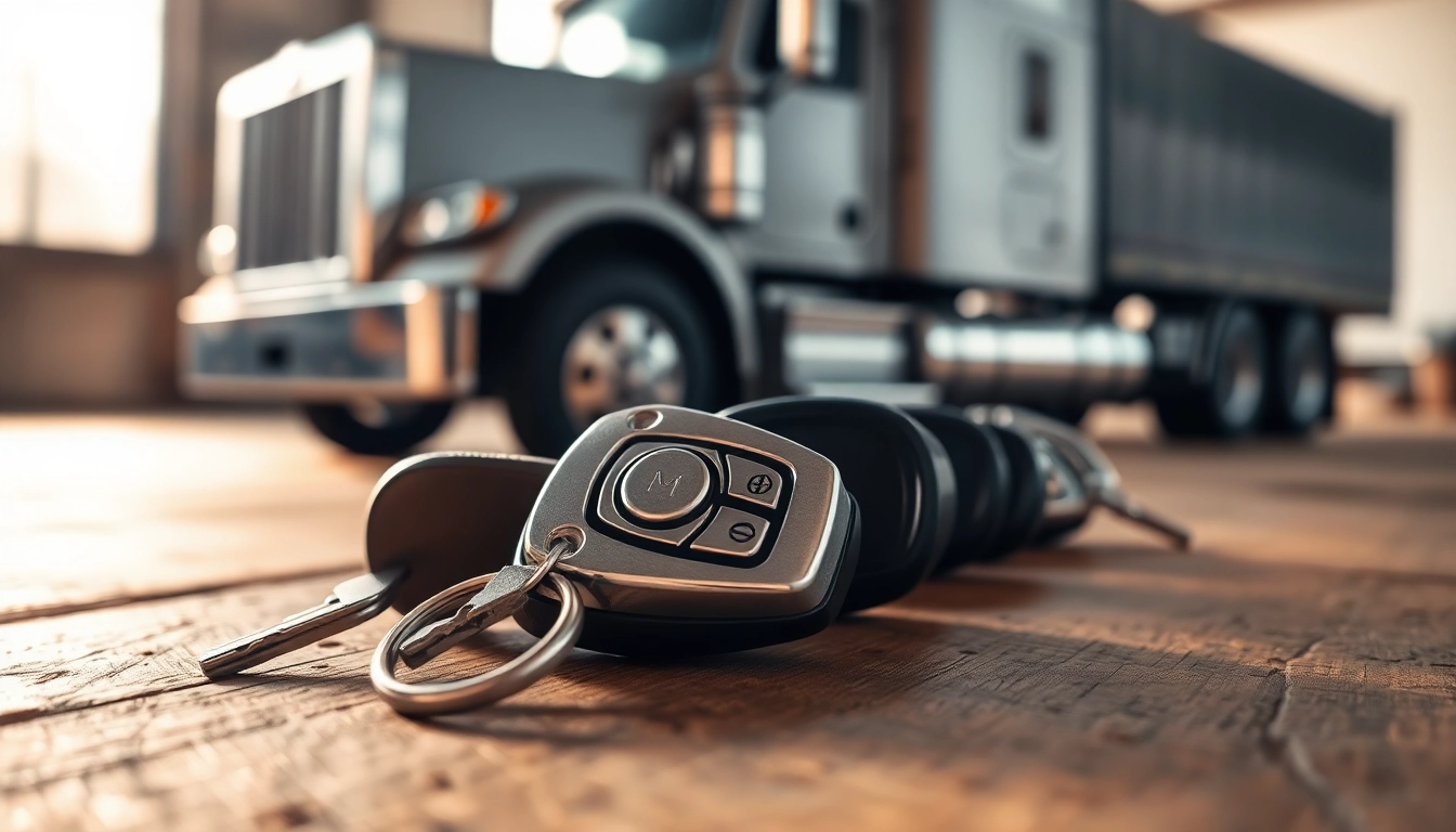 Showcase of detailed Truck Keys highlighting craftsmanship and design on a wooden surface.