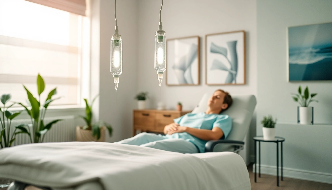 NAD+ IV therapy near me being administered in a tranquil professional healthcare setting.