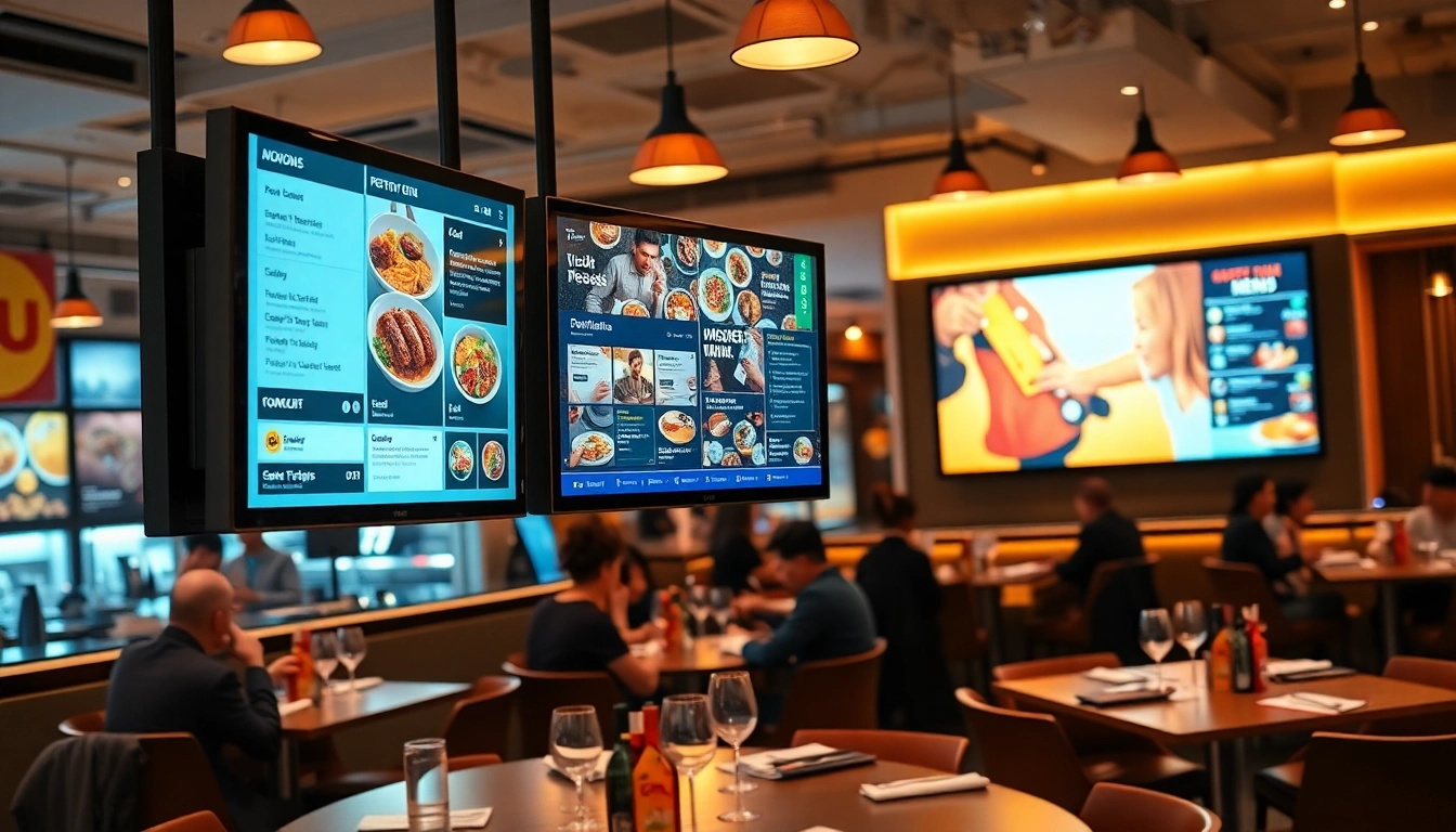 Implement digital signage for restaurants with vibrant, engaging displays enhancing the dining experience.