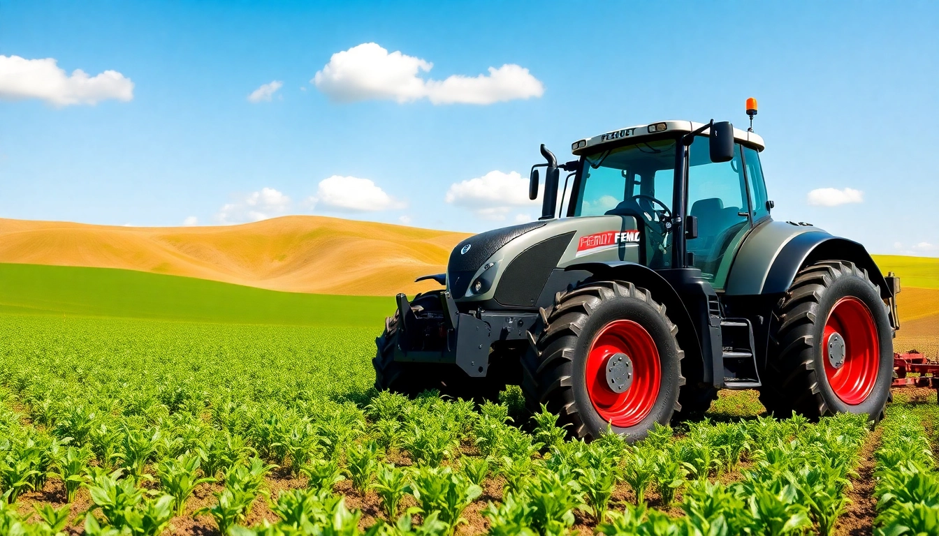 Fendt Traktor auf fruchtbarem Feld zeigt seine fortschrittliche Technologie und Design.