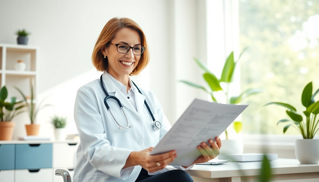 Boutique doctor providing personalized care in a modern office, enhancing patient engagement.