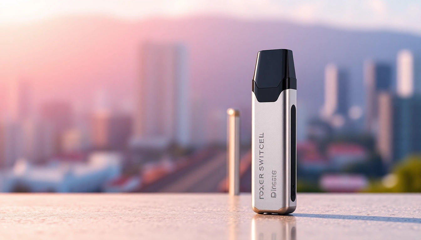 Showcase of the Foger Switch Pro Pod highlighting its sleek design and vibrant features.