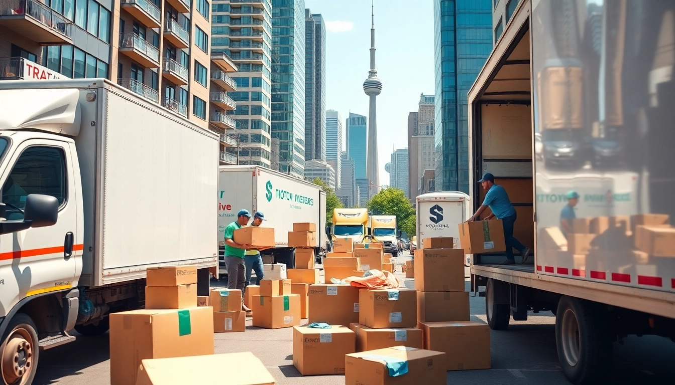 Movers efficiently transitioning belongings in Toronto, showcasing Toronto moving companies.